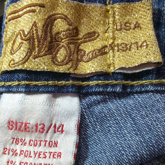 Mecca Femme USA Jeans Womens Vintage Straight Leg Size 13/14 Embroidered Denim - Picture 7 of 16
